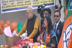 Home Minister Amit Shah's Roadshow In Delhi For Polls Home Minister Amit Shah's Roadshow In Delhi For Polls