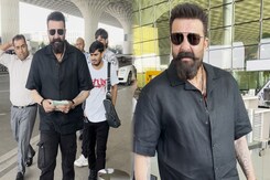 "Happy New Year": Sanjay Dutt Greets Paps At The Airport "Happy New Year": Sanjay Dutt Greets Paps At The Airport