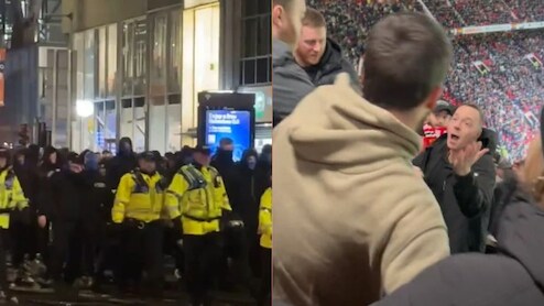 Rangers Fans Cause Chaos In Manchester Before And During Europa League Clash Against United