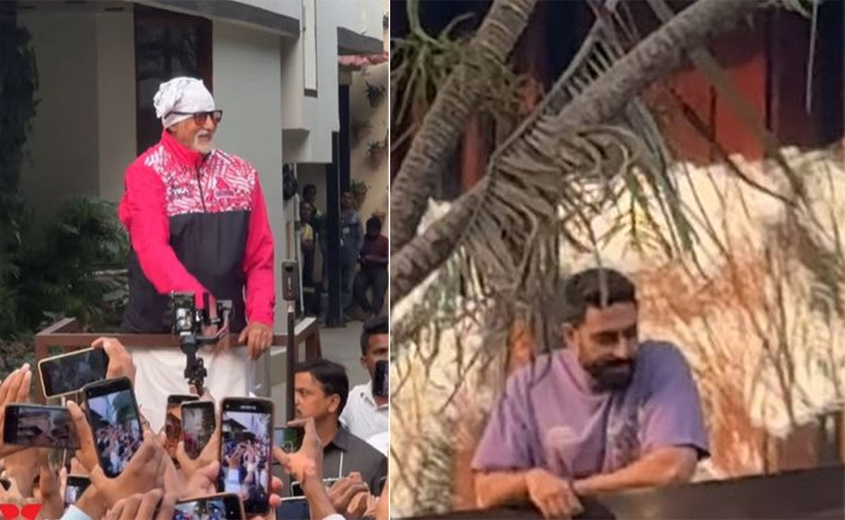 In Amitabh Bachchan's Sunday Meet-Greet With Fans, Spot Son Abhishek