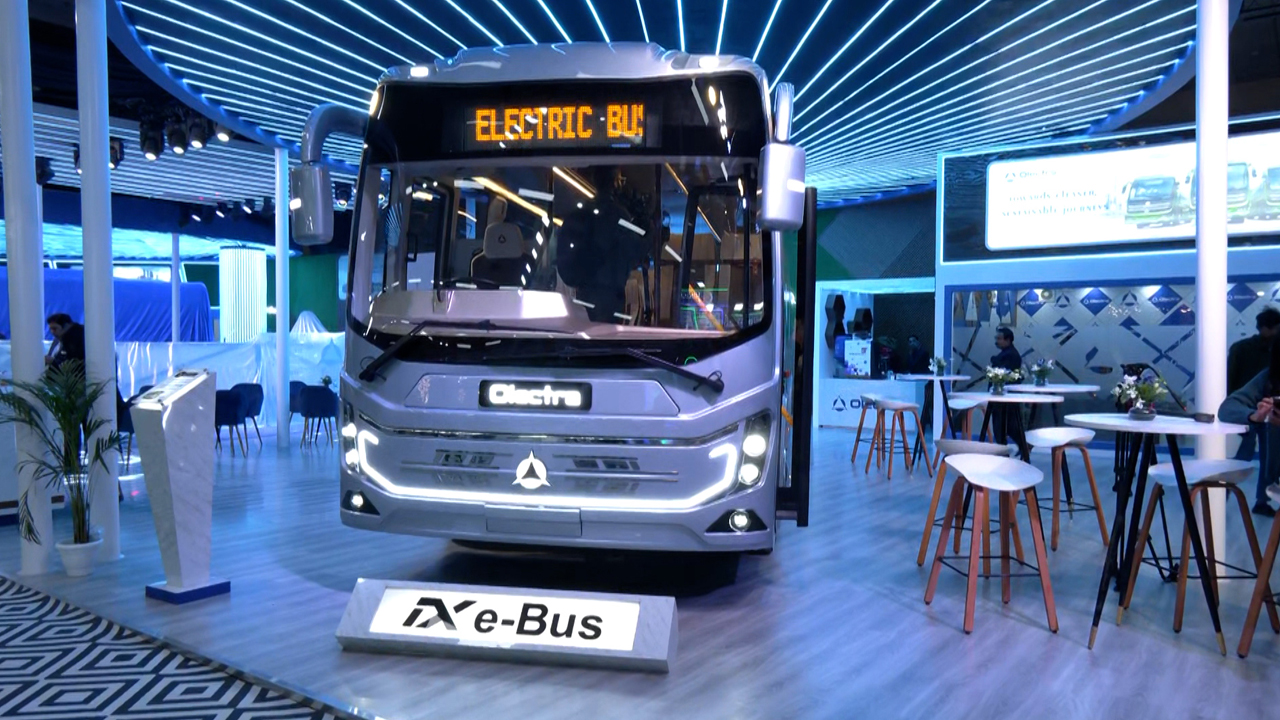 Electric Bus Manufacturer Olectra Displays New Products At Bharat Mobility Global Expo 2025