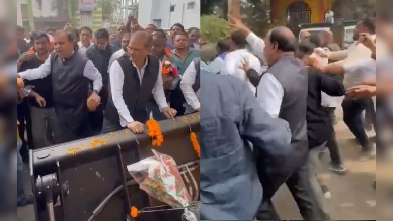 भाजपा के बड़े नेता बोले-मारो सालों को...  और BJP-कांग्रेस कार्यकर्ताओं के बीच जमकर हो गई मारपीट, Video Viral