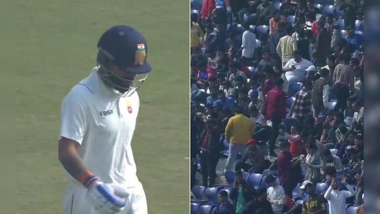 Railways vs Delhi: इधर कोहली हुए आउट, उधर स्टेडियम होने लगा खाली, 'विराट' विकेट से टूटा हजारों फैंस का दिल, Video