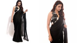 Keerthy Suresh Redefines Ethnic Beauty In A Black Saree With A Floral Embellished Blouse