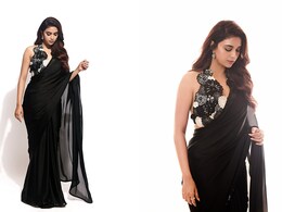 Keerthy Suresh Redefines Ethnic Beauty In A Black Saree With A Floral Embellished Blouse Keerthy Suresh Redefines Ethnic Beauty In A Black Saree With A Floral Embellished Blouse