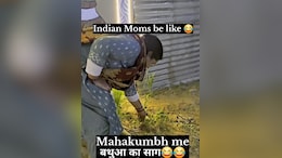 Woman Picks Up <i>Bathua Saag</i> Growing Near Maha Kumbh. Internet Says, "Moms Do That"