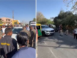 VIDEO: कांस्टेबल और फौजी के बीच सड़क पर हुई झड़प, कार और बाइक की टक्कर के बाद हुआ हंगामा