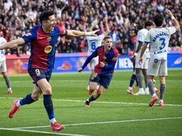 Robert Lewandowski Earns Barcelona Win Over Alaves To Preserve La Liga Title Hopes