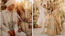 Prajakta Koli And Vrishank Khanal Tie The Knot In Ivory Traditional Looks By Anita Dongre
