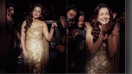 Hania Aamir Looks Like A Literal Glittering Goddess In A Golden Rahul Mishra Gown