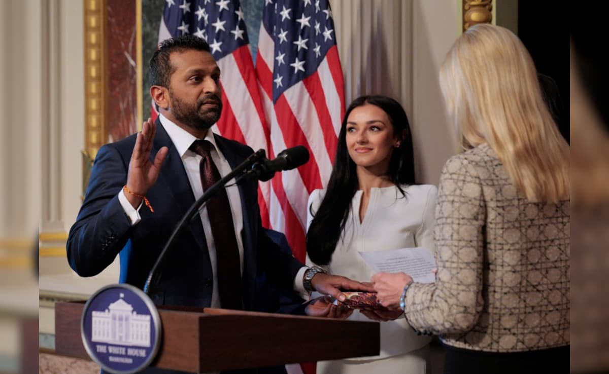 (Kash Patel took oath by putting his hand on Gita)