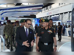 Army, Navy Chief At Adani Defence And Aerospace Stall At Aero India 2025