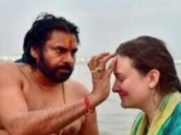 पवन कल्याण ने महाकुंभ में लगाई आस्था की डुबकी, पत्नी की मांग में लगाया सिंदूर