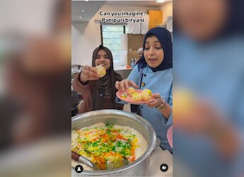 Viral Video: Chef Makes And Serves Pani Puri Biryani, Students Scream  Viral Video: Chef Makes And Serves Pani Puri Biryani, Students Scream