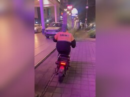 Video Shows Blinkit Agent Driving On Bengaluru Footpath, Company And Traffic Police Respond