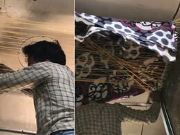 ट्रेन में नहीं मिली सीट तो यात्री ने जुगाड़ से बना डाली ऐसी अपर बर्थ, देखते रह गए लोग, बोले- भाई स्लीपर सीट साथ लेकर चलता है ट्रेन में नहीं मिली सीट तो यात्री ने जुगाड़ से बना डाली ऐसी अपर बर्थ, देखते रह गए लोग, बोले- भाई स्लीपर सीट साथ लेकर चलता है