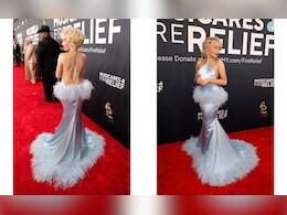At Grammys 2025, Sabrina Carpenter Keeps It <i>Short N Sweet</i> In A Backless Blue Feathered Gown At Grammys 2025, Sabrina Carpenter Keeps It <i>Short N Sweet</i> In A Backless Blue Feathered Gown