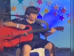 Shah Rukh Khan's Son AbRam Sings <i>Die With A Smile</i> On Guitar. Watch