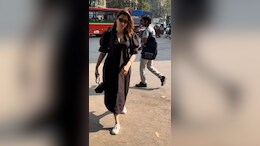 Tamannaah Bhatia Looks Street Style Chic In A Not-So-Little Black Dress And White Kicks
