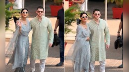 Priyanka Chopra And Nick Jonas In Beautiful Pastel Looks Make One Ethnic Chic Couple