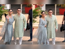 Priyanka Chopra And Nick Jonas In Beautiful Pastel Looks Make One Ethnic Chic Couple