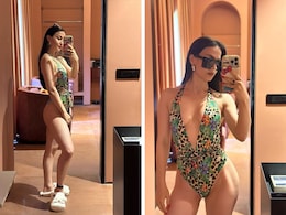Elli AvrRam Looks Ready For A Stylish Summer In A Chic Printed Swimsuit