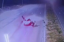 On Camera, Speeding Car Hits Woman Trying To Cross Road, Flings Her In Air On Camera, Speeding Car Hits Woman Trying To Cross Road, Flings Her In Air