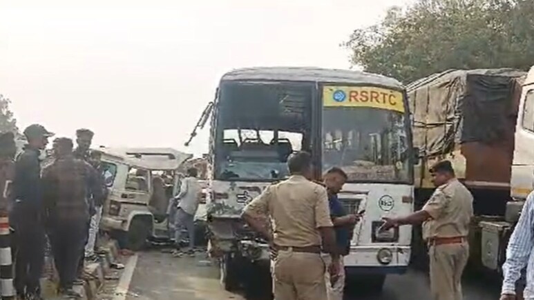 Rajasthan: चीख पुकार से गूंज उठा अहमदाबाद हाईवे, बस और बोलेरो की टक्कर में दो बच्चों समेत 5 की मौत