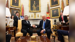 Japan Prime Minister Gifts Trump Golden Samurai Helmet In White House Meet