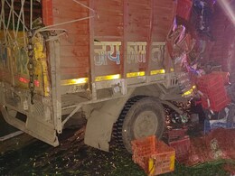 भिंड-ग्वालियर NH 719 पर ट्रक और केंटर के बीच जोड़दार भिड़ंत, दोनों ड्राइवरों की दर्दनाक मौत