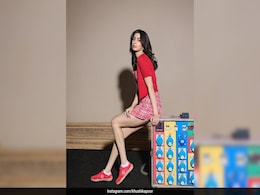 Khushi Kapoor Is All Red-y For Spring In A Boucle Striped Skirt Set And An Acrylic Cherry Cardigan Khushi Kapoor Is All Red-y For Spring In A Boucle Striped Skirt Set And An Acrylic Cherry Cardigan