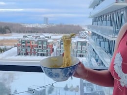 Watch: Indian Blogger In Canada Shows What Happens To A Bowl Of Maggi At Minus 17 Degrees Watch: Indian Blogger In Canada Shows What Happens To A Bowl Of Maggi At Minus 17 Degrees