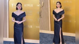 Selena Gomez Is A Picture Of Elegance In A Midnight Blue Celine Gown