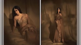 Mouni Roy Glitters In A Gorgeous Beige <i>Saree</i>