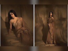 Mouni Roy Glitters In A Gorgeous Beige <i>Saree</i> Mouni Roy Glitters In A Gorgeous Beige <i>Saree</i>
