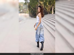 Wamiqa Gabbi Aces An Everyday Chic Avatar In A White Tank Top, Baggy Blue Jeans And Boots Wamiqa Gabbi Aces An Everyday Chic Avatar In A White Tank Top, Baggy Blue Jeans And Boots