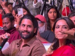 Sobhita Dhulipala Can't Stop Blushing As Naga Chaitanya Calls Her Bujji Thalli At <i>Thandel</i> Success Bash Sobhita Dhulipala Can't Stop Blushing As Naga Chaitanya Calls Her Bujji Thalli At <i>Thandel</i> Success Bash