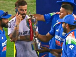 Virat Kohli On Phone Call During India's Trophy Celebration, Viral Video Breaks Internet