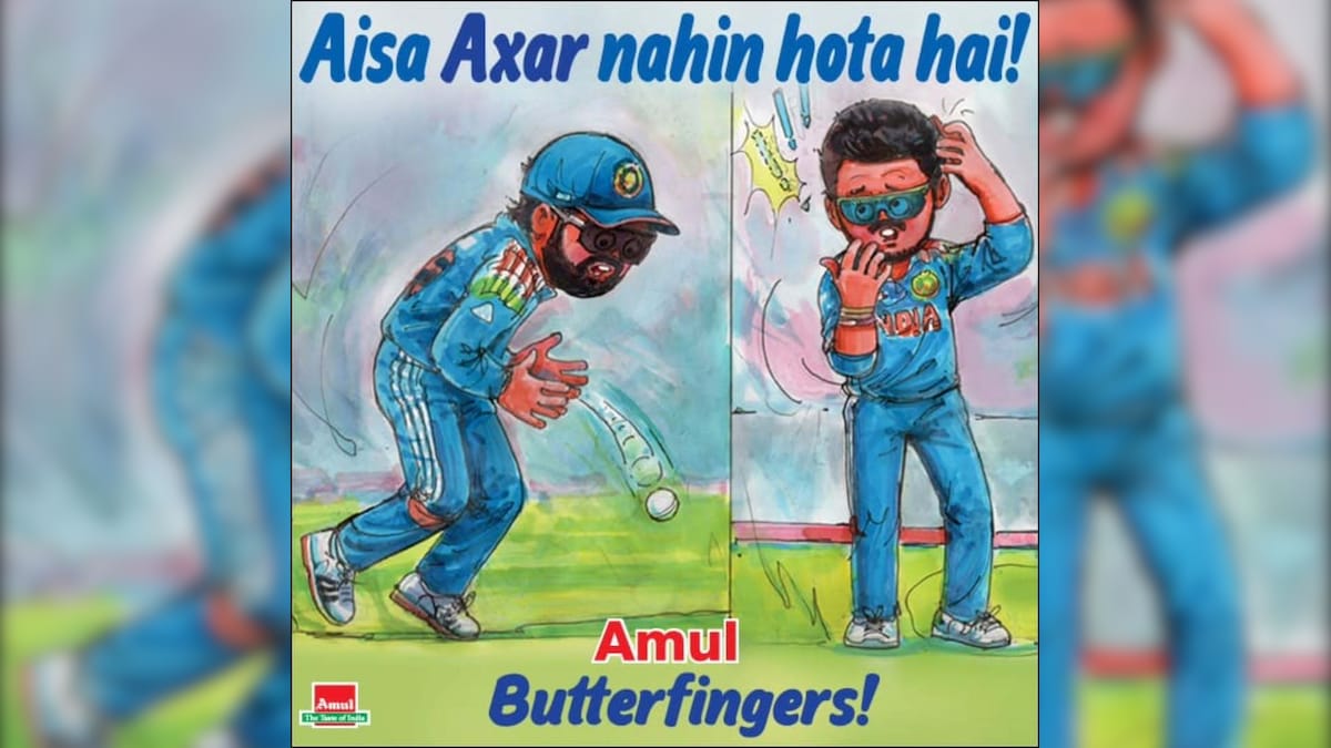 “Butterfingers” – Amul Makes A Topical For Rohit Sharmas Dropped Catch