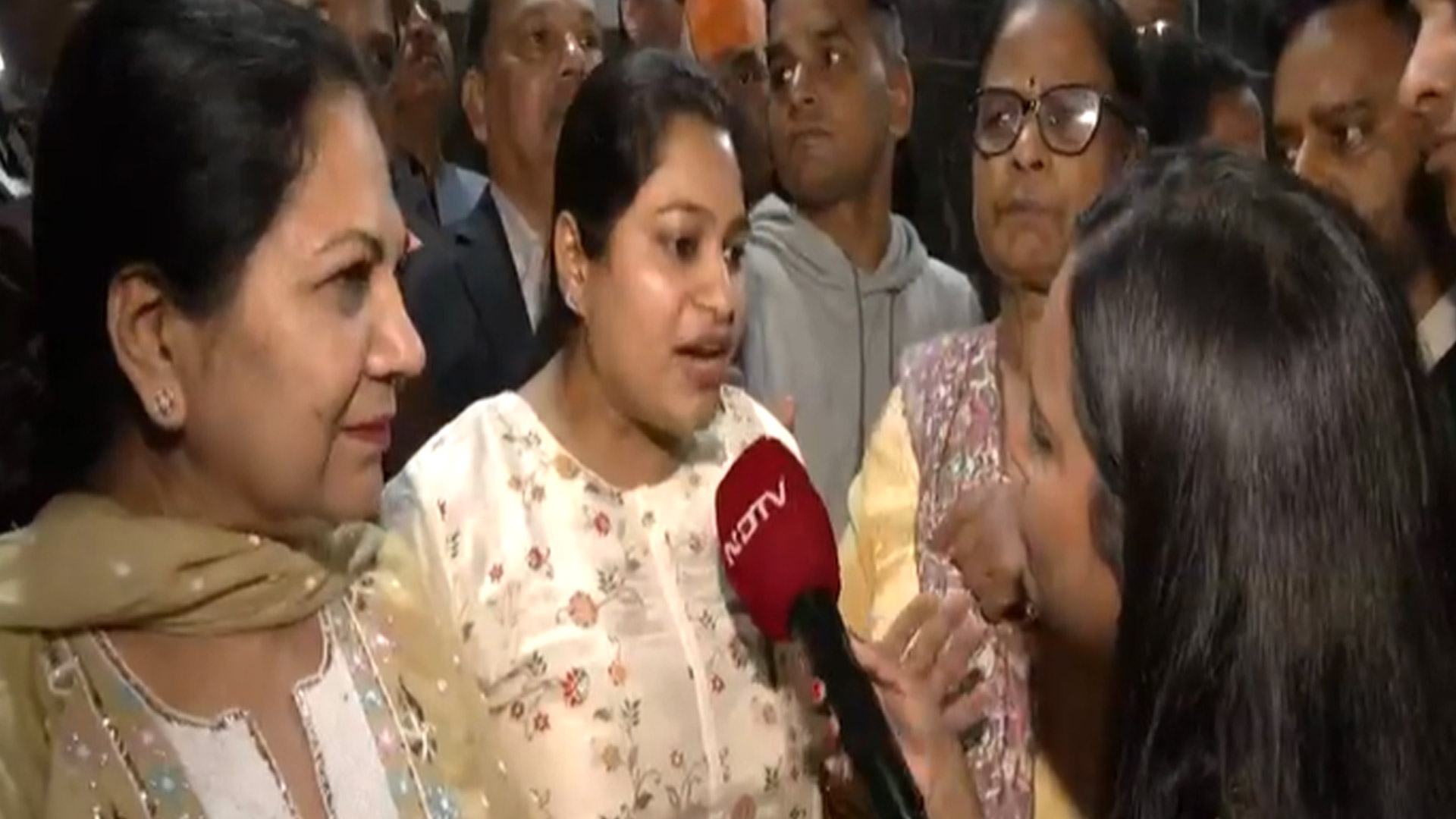 Celebrations Outside Delhi CM Designate Rekha Gupta's Residence