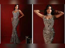 Janhvi Kapoor Sparkles A Little More Than Usual In A Silver Falguni Shane Peacock Look Janhvi Kapoor Sparkles A Little More Than Usual In A Silver Falguni Shane Peacock Look