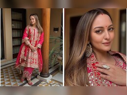 Sonakshi Sinha In A Fuchsia-Pink Suit Is Every Bit The Ethnic-Chic Wedding Guest Sonakshi Sinha In A Fuchsia-Pink Suit Is Every Bit The Ethnic-Chic Wedding Guest