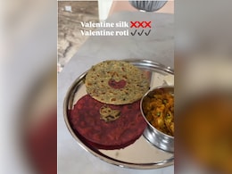 Viral Video: Woman's "Valentine-Edition Parantha" For Husband Is A Hit Online Viral Video: Woman's "Valentine-Edition Parantha" For Husband Is A Hit Online