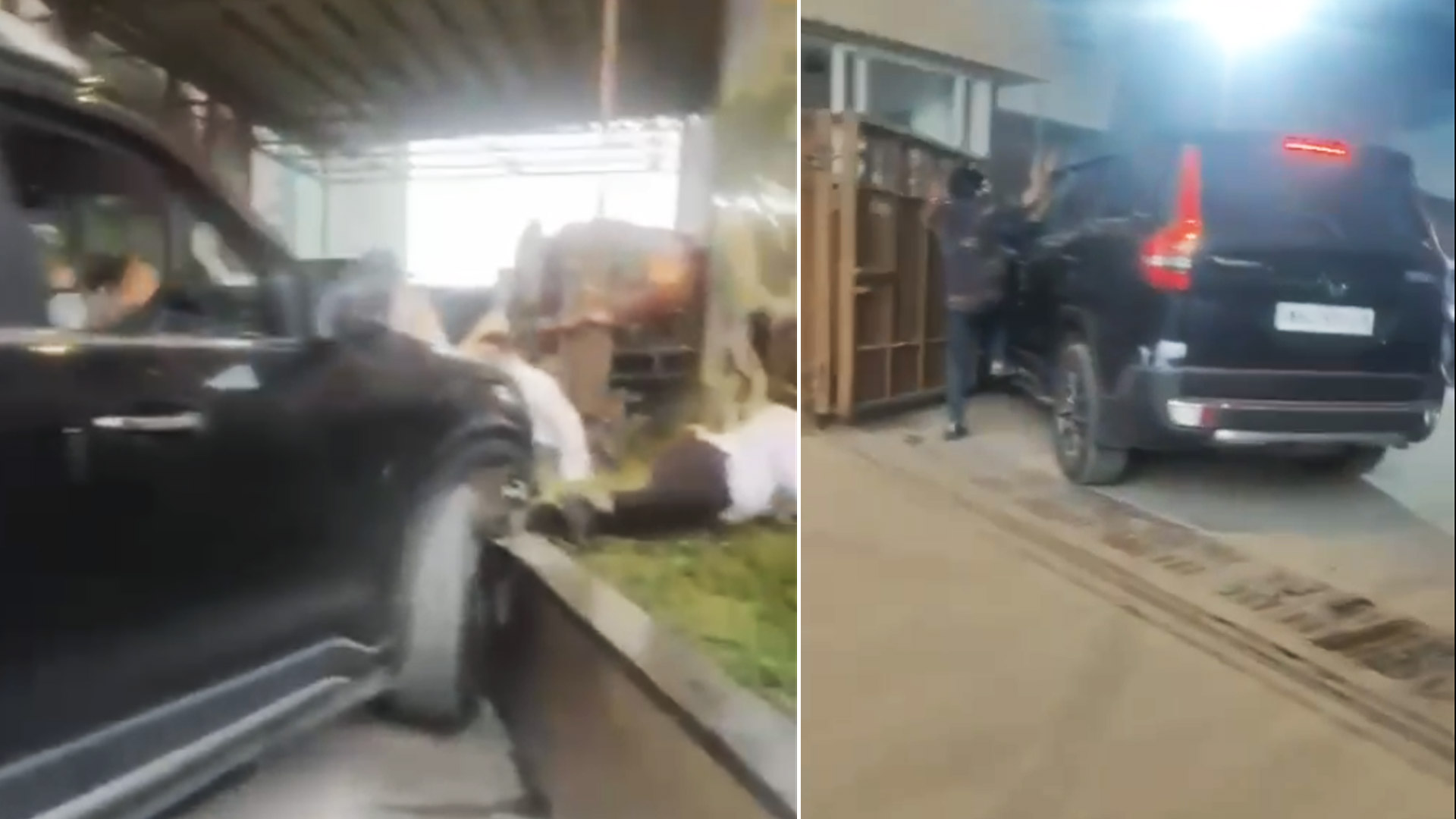 Refused Entry To Apartment Complex, SUV Hits Guards, Rams Cabin