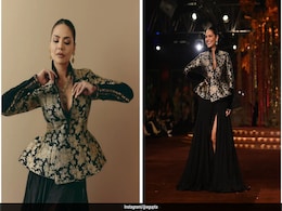 Esha Gupta's Black And Gold Modern Peplum <i>Sharara</i> Blends Tradition Beautifully Esha Gupta's Black And Gold Modern Peplum <i>Sharara</i> Blends Tradition Beautifully