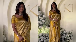 Pooja Hegde In A Beautiful Golden Silk <i>Saree</i> Is Pure Ethnic Bliss