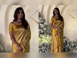 Pooja Hegde In A Beautiful Golden Silk <i>Saree</i> Is Pure Ethnic Bliss Pooja Hegde In A Beautiful Golden Silk <i>Saree</i> Is Pure Ethnic Bliss