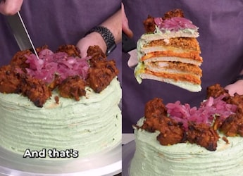Watch: Chef Turns Chicken Tikka Masala Into A Cake, Leaves Internet Confused Watch: Chef Turns Chicken Tikka Masala Into A Cake, Leaves Internet Confused
