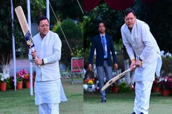 'Disciplined Lifestyle Leads To Good Health': Uttarakhand CM Plays Cricket With Son 'Disciplined Lifestyle Leads To Good Health': Uttarakhand CM Plays Cricket With Son