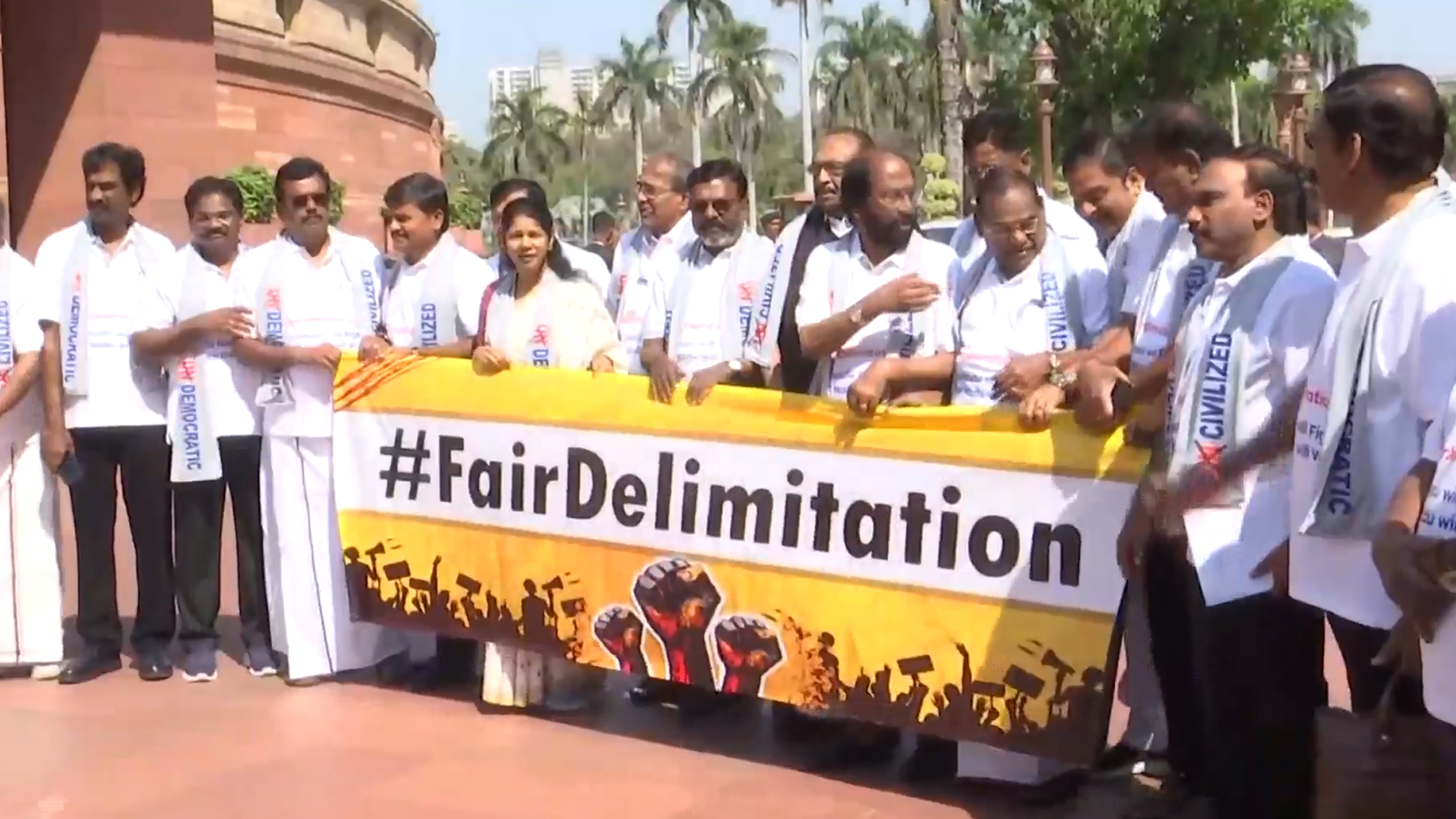Parliament In Turmoil: DMK MPs Stage T-Shirt Protest Against Delimitation Plan